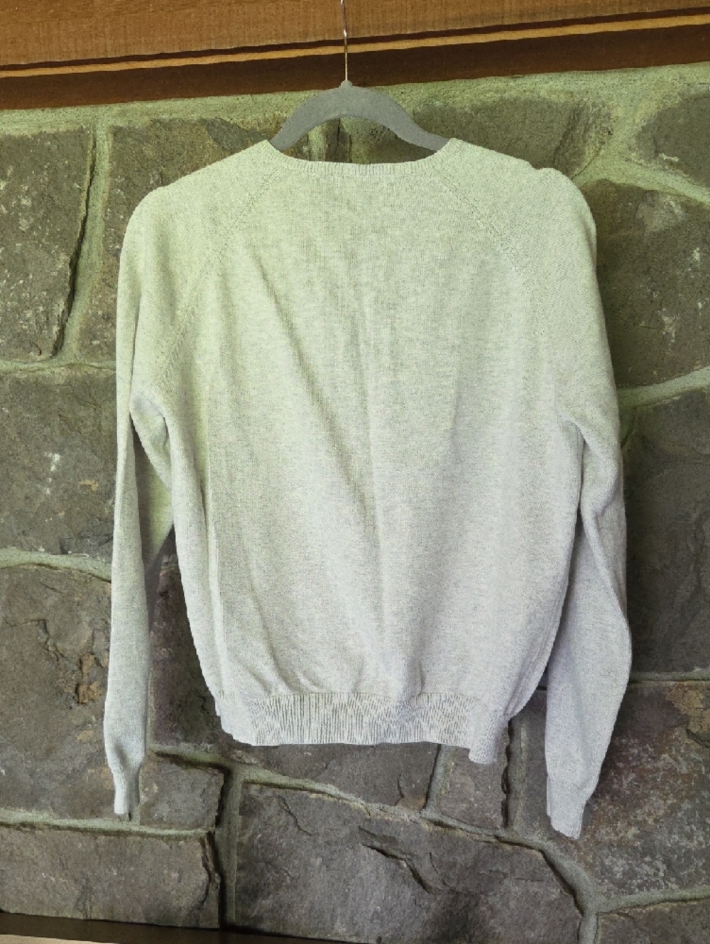 Eddie Bauer Light Gray Women's Cotton Button Cardigan - Picture 3 of 3